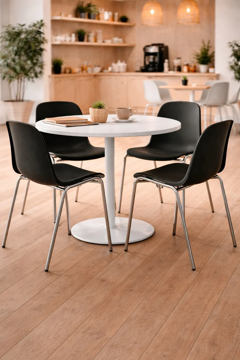 Chaise coque empilable et accrochable Elena – Polypropylène