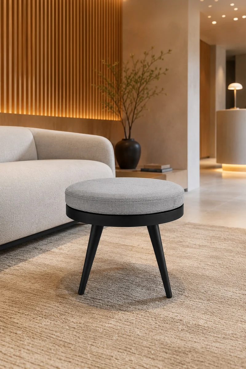Table basse pouf Alma - Diamètre 46 cm
