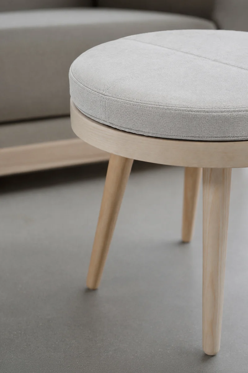 Table basse pouf Alma - Diamètre 46 cm