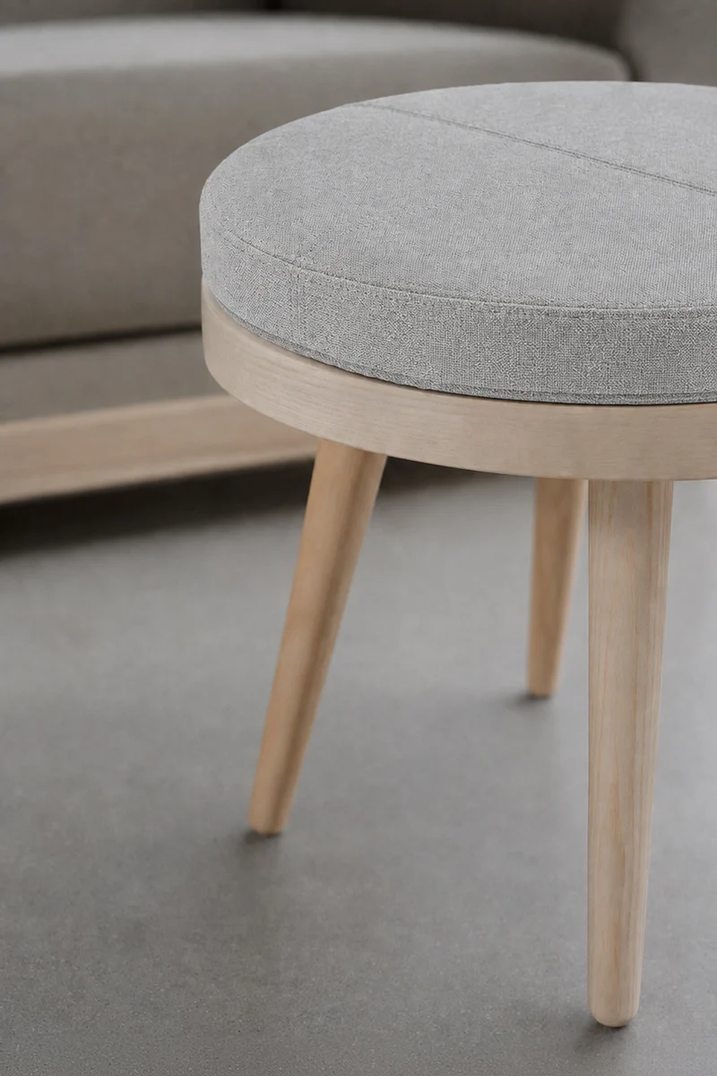 Table basse pouf Alma - Diamètre 46 cm
