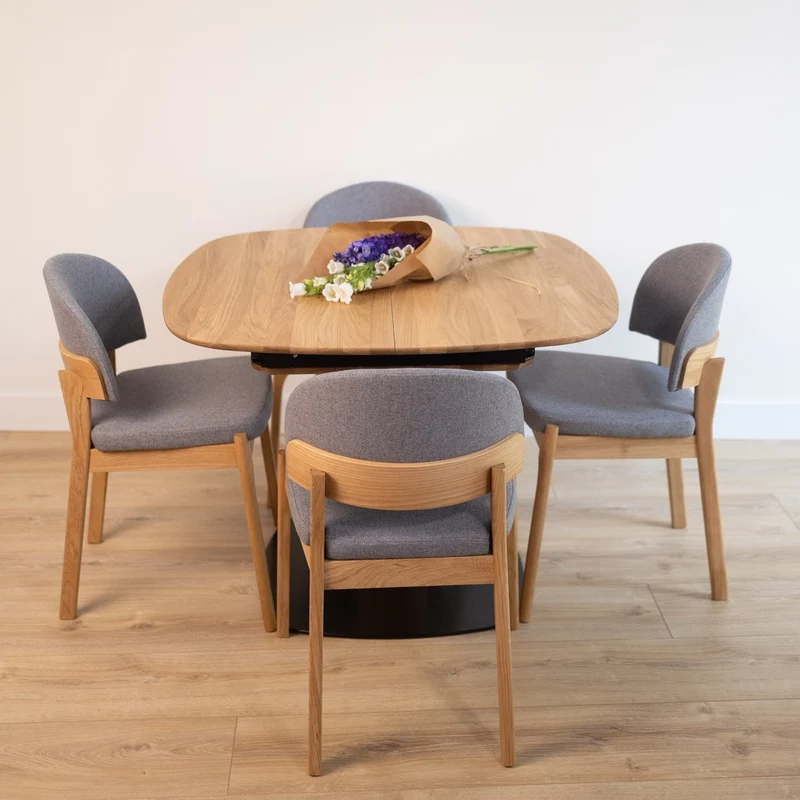 Table à manger extensible en chêne massif LUNA | VESKOR