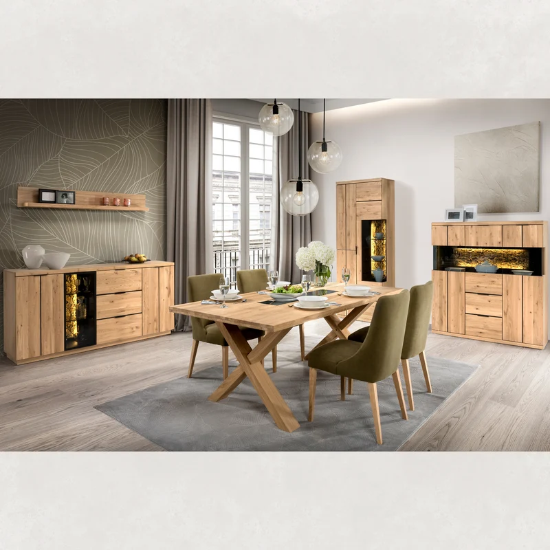 Table de salle à manger fixe en chêne NAPOLI 40 | LoftStory