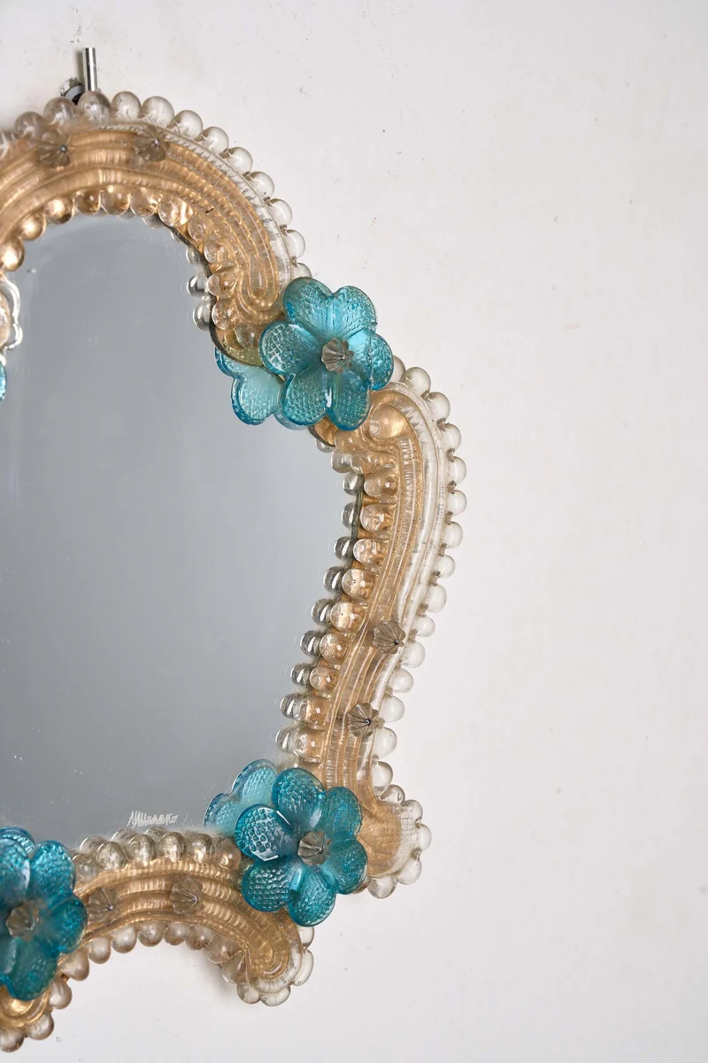 12 Vintage Venetian Murano Glass Mirrors