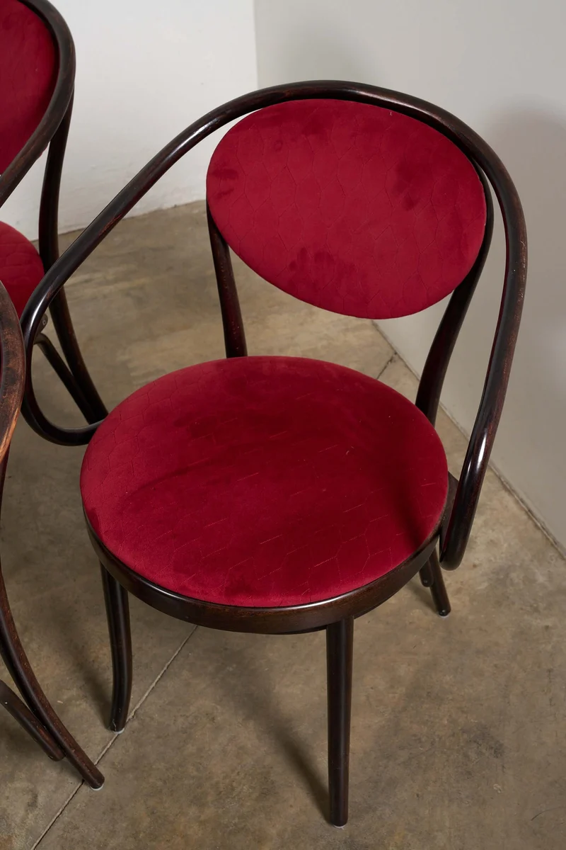 Eight Thonet Style Bentwood Armchairs