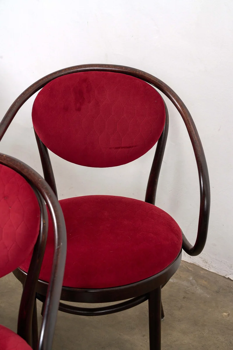 Eight Thonet Style Bentwood Armchairs