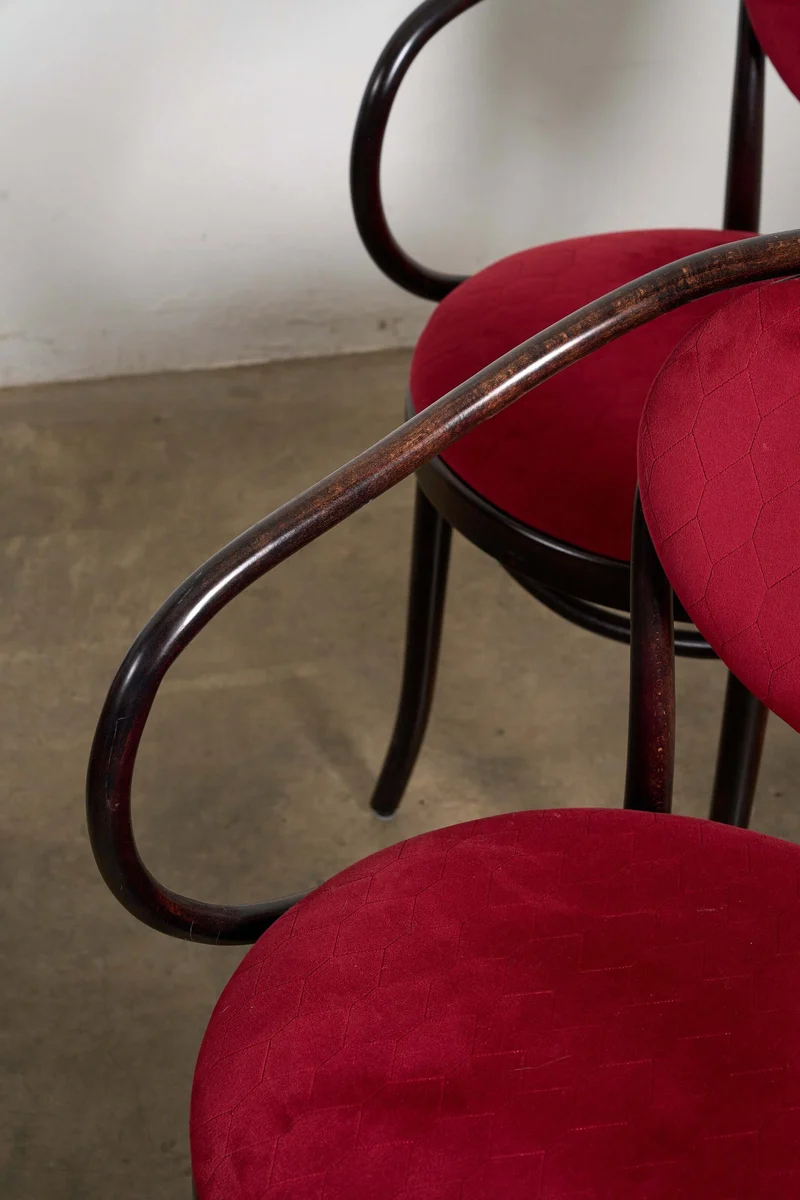 Eight Thonet Style Bentwood Armchairs