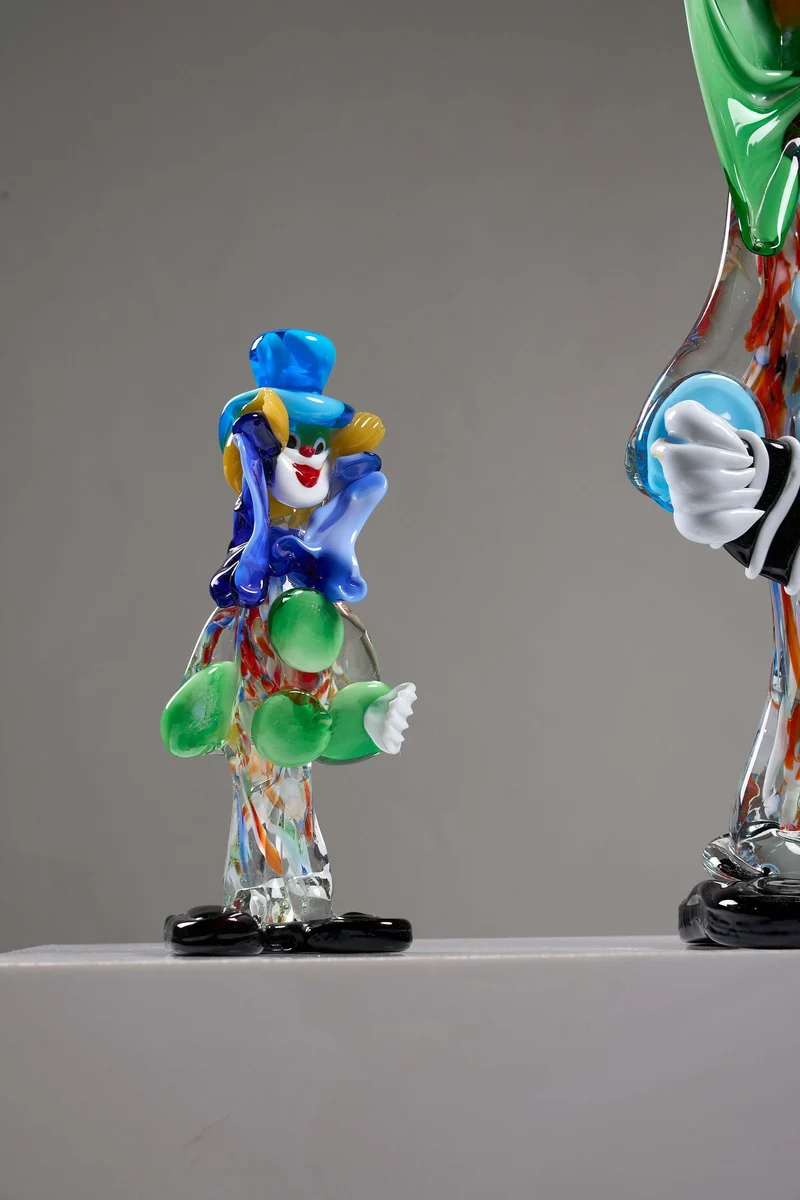 Lot of Five Murano Glass Clown Figurines
