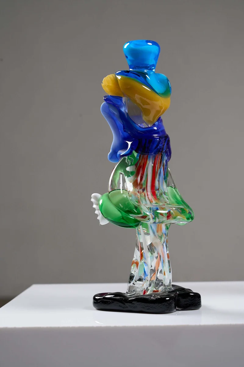 Lot of Five Murano Glass Clown Figurines