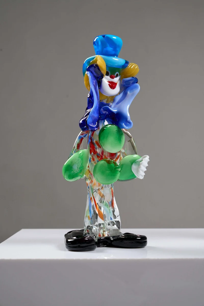 Lot of Five Murano Glass Clown Figurines