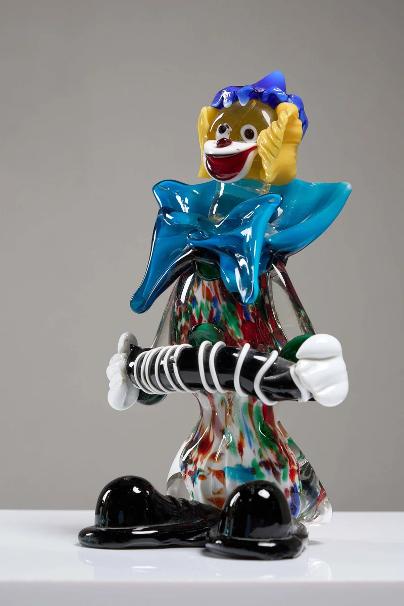 Lot of Five Murano Glass Clown Figurines