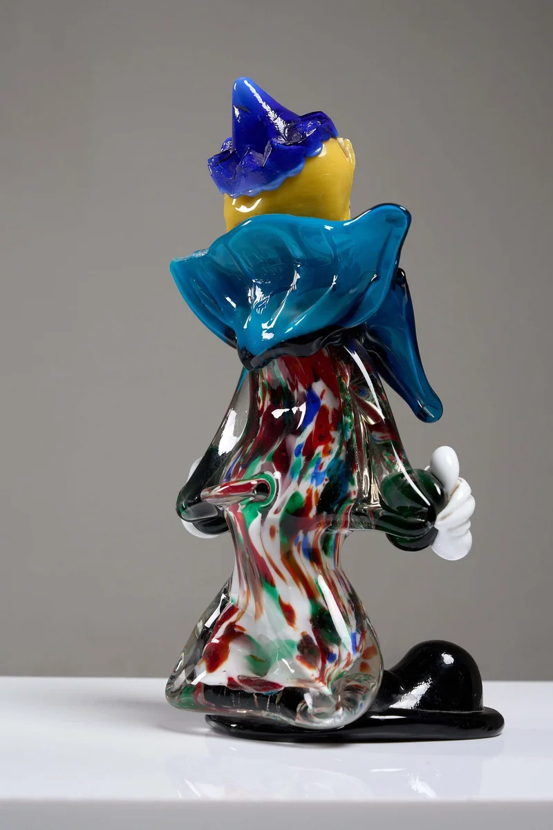 Lot of Five Murano Glass Clown Figurines