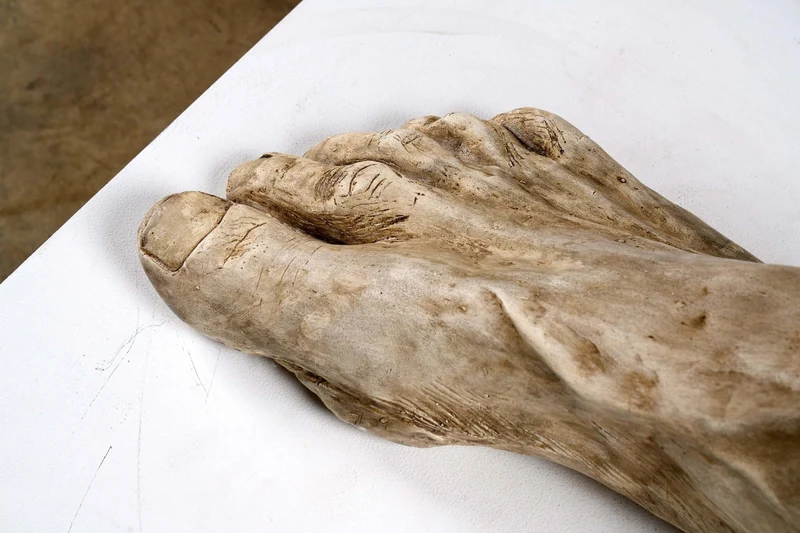 Extra Large Plaster Foot Sculpture