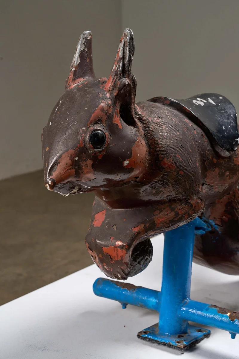 Cast Aluminum Carousel Squirrel Figure