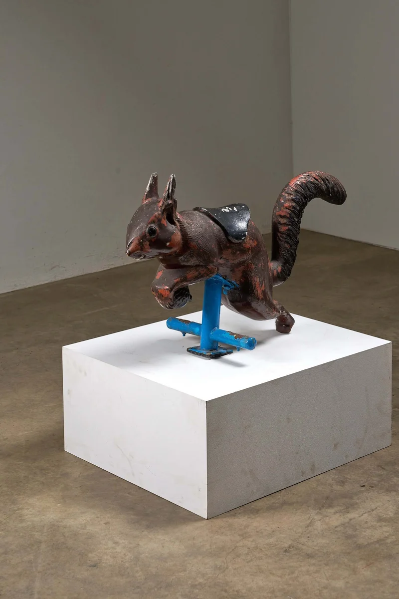 Cast Aluminum Carousel Squirrel Figure