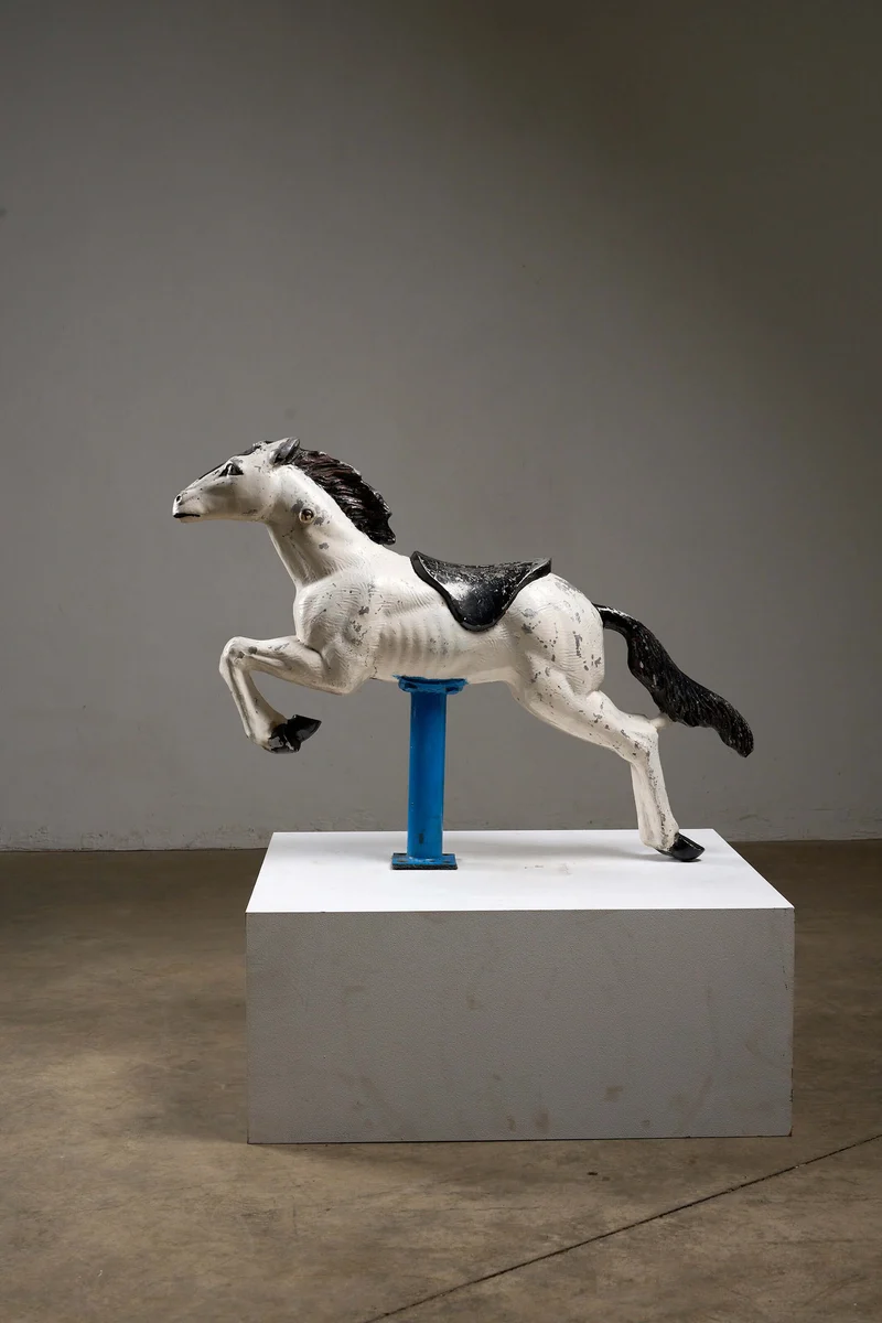 Cast Aluminum Carousel Horse Figure
