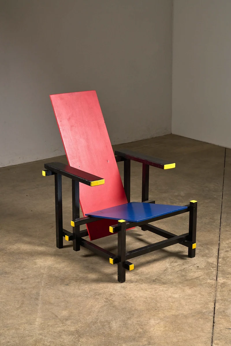Reproduction of the Gerrit Rietveld Red and Blue Chair