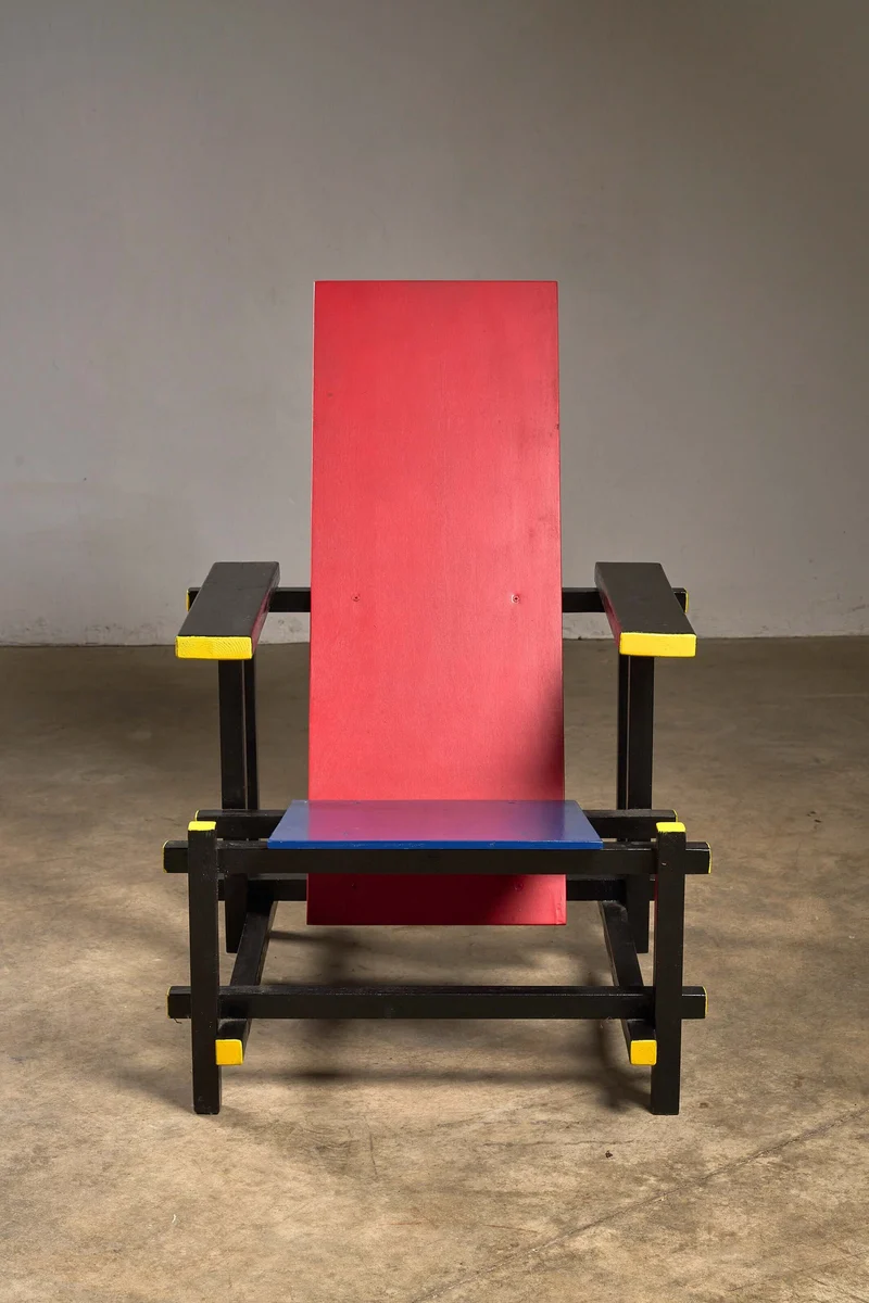 Reproduction of the Gerrit Rietveld Red and Blue Chair