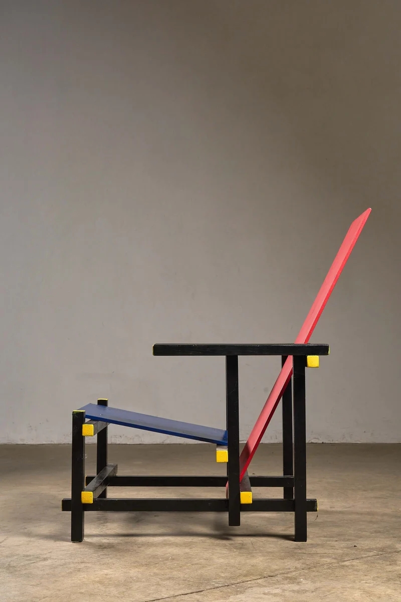 Reproduction of the Gerrit Rietveld Red and Blue Chair