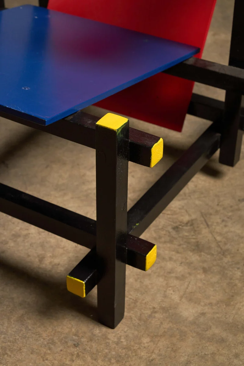 Reproduction of the Gerrit Rietveld Red and Blue Chair