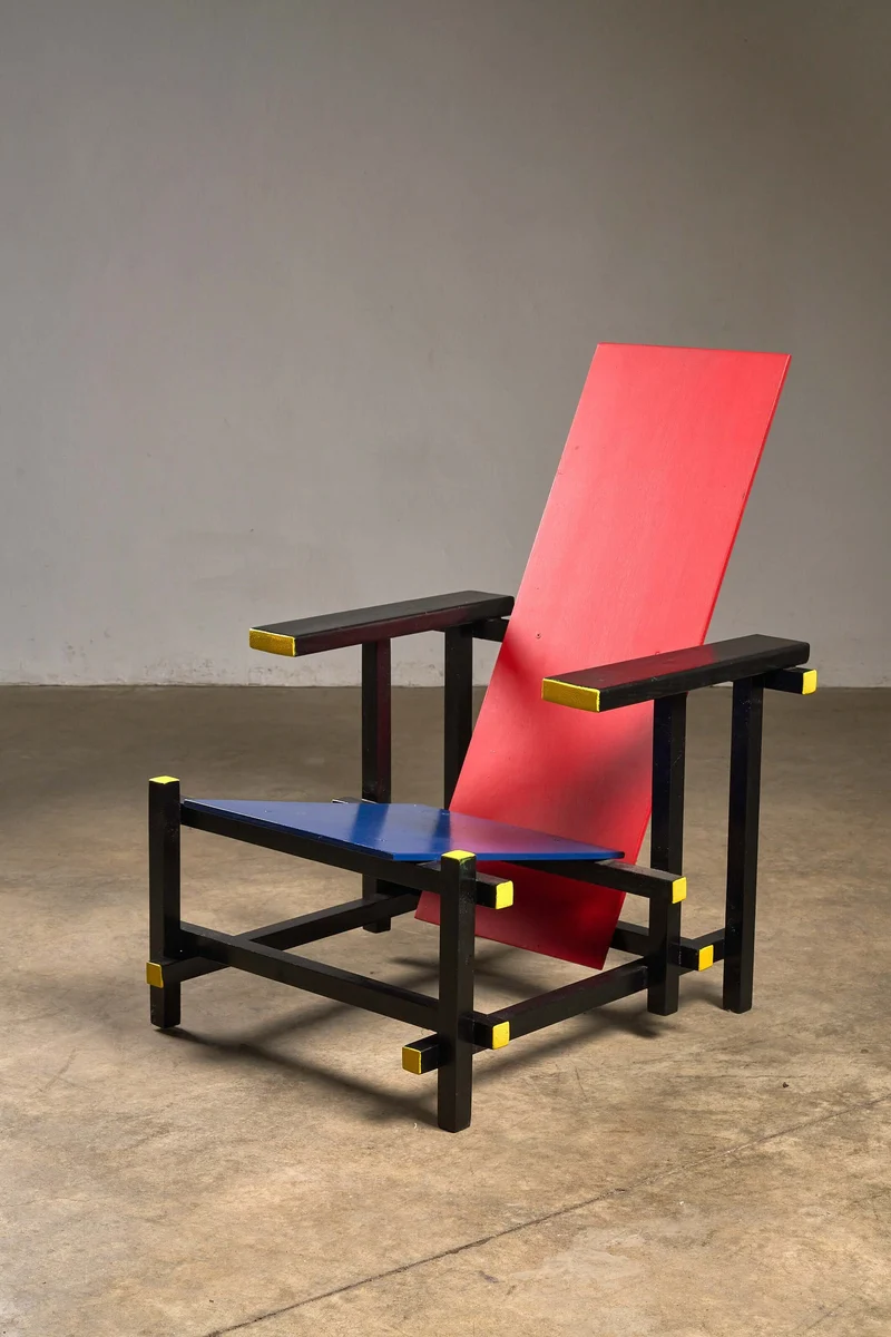 Reproduction of the Gerrit Rietveld Red and Blue Chair