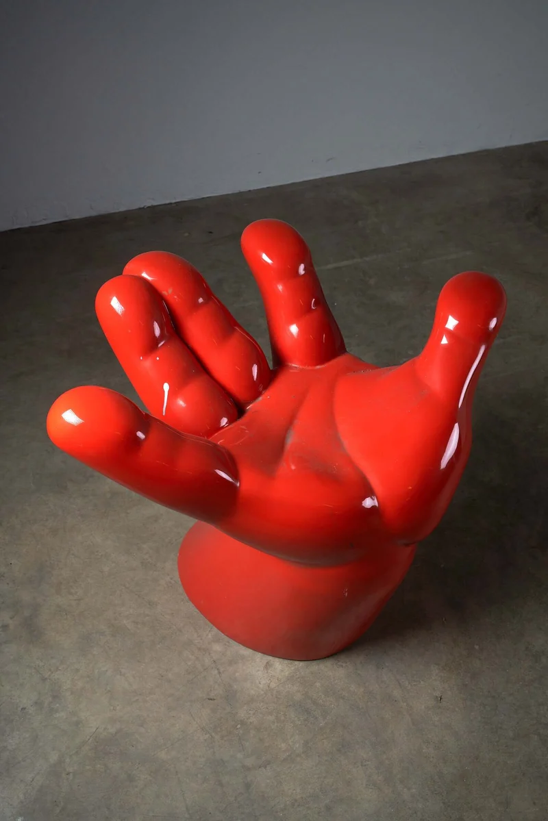 1990s Red Hand Chair for De Bijenkorf