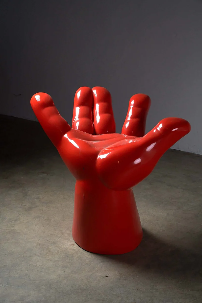 1990s Red Hand Chair for De Bijenkorf