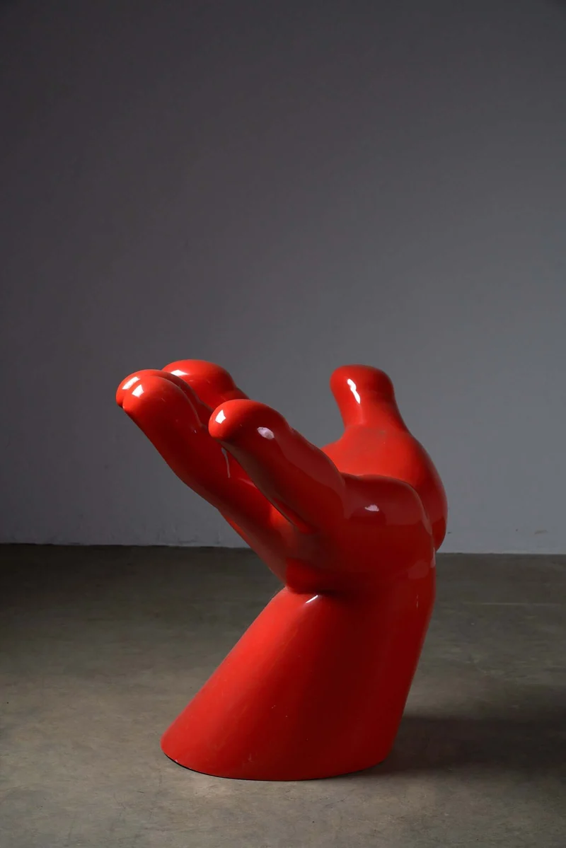 1990s Red Hand Chair for De Bijenkorf