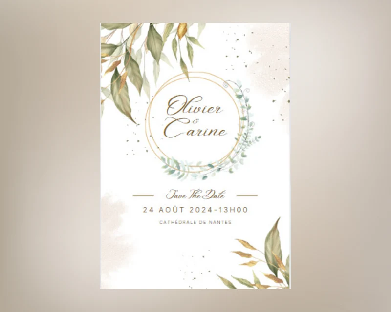 Carte invitation personnalisée