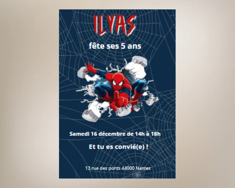 Carte invitation personnalisée