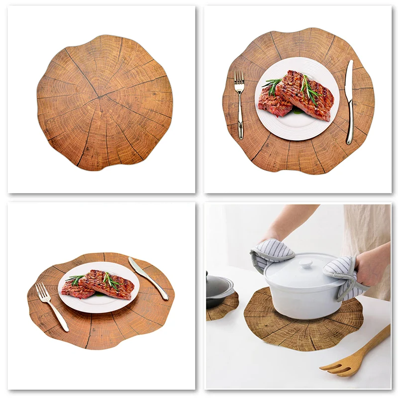 Set de Table PVC Plastique Motif Bois