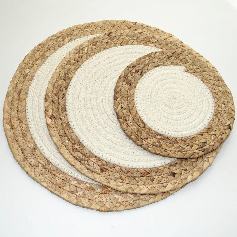 Set de Table en Osier Jaune (1 Pièce Taille au choix)