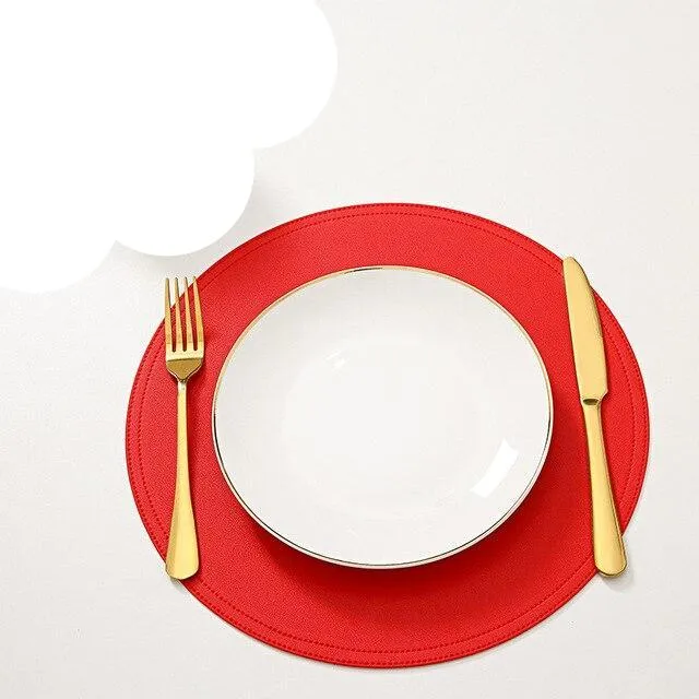 Set de Table Cuir Rouge PU