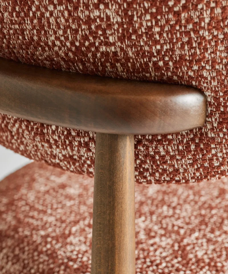 Silla de Comedor en Madera y Tapizada Dean (Color Edition)