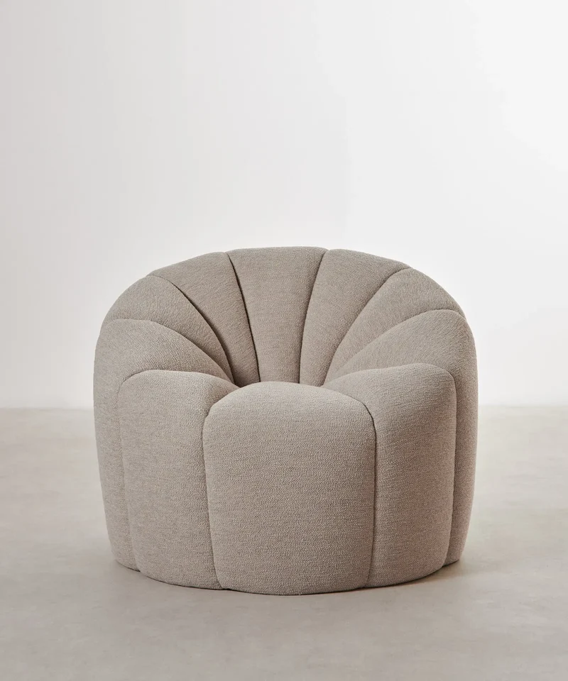 Sillón en Tela Boucle Cocoon