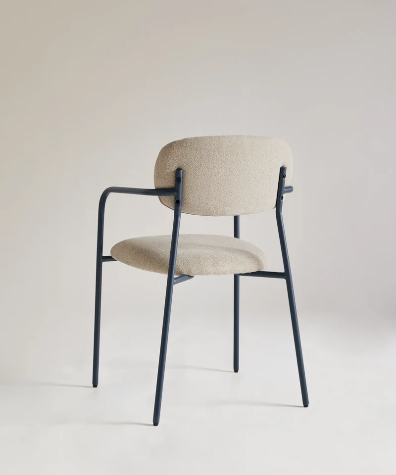 Silla de Comedor en Tela y Metal Rita