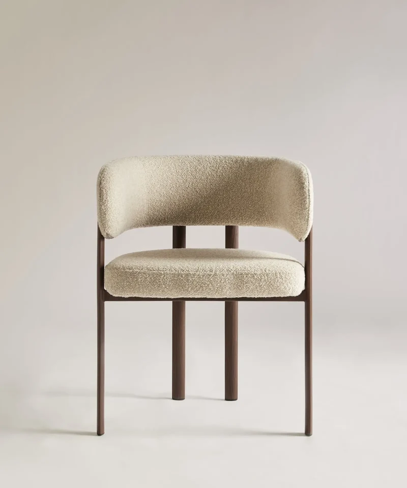 Silla de Comedor en Tela y Metal Robbie