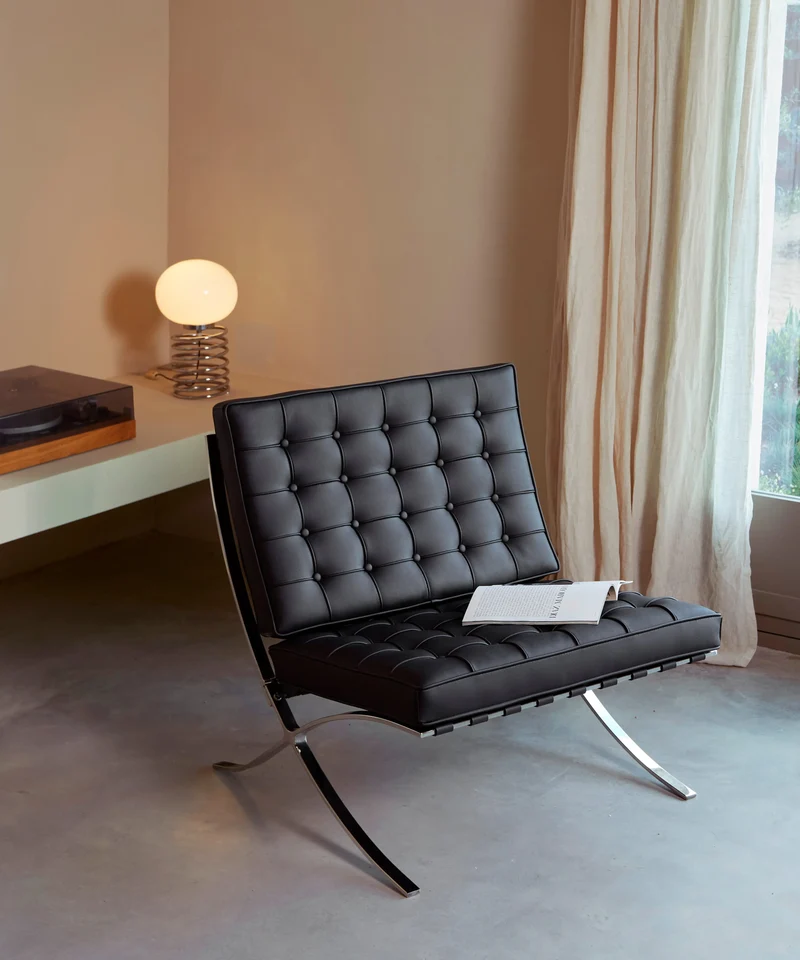 Silla de Acero Tapizada en Piel Italiana Seline