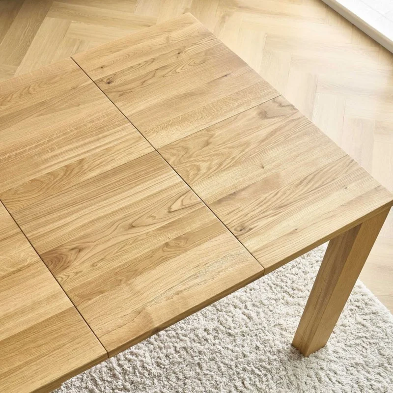 Table à manger BOBOCHIC SALOMEE en chêne massif extensible