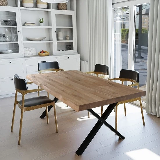 Table à manger Weber AUVERGNE chêne massif 200x100cm