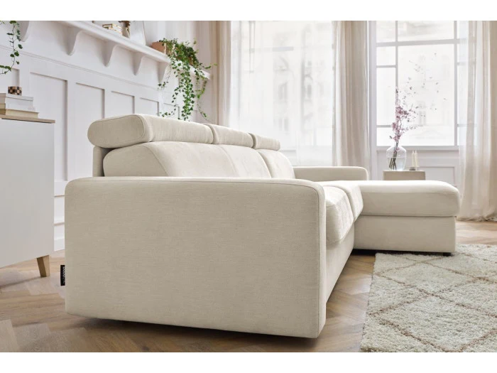Canapé d'angle convertible BOBOCHIC Monaco beige 160