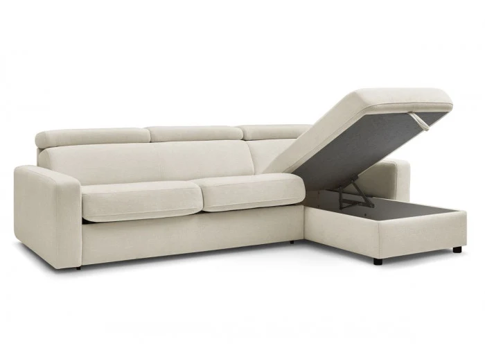 Canapé d'angle convertible BOBOCHIC Monaco beige 160