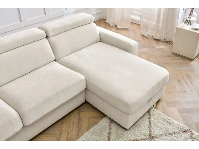 Canapé d'angle convertible BOBOCHIC Monaco beige 160