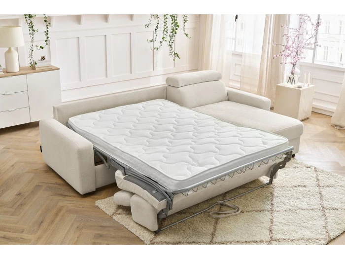 Canapé d'angle convertible BOBOCHIC Monaco beige 160
