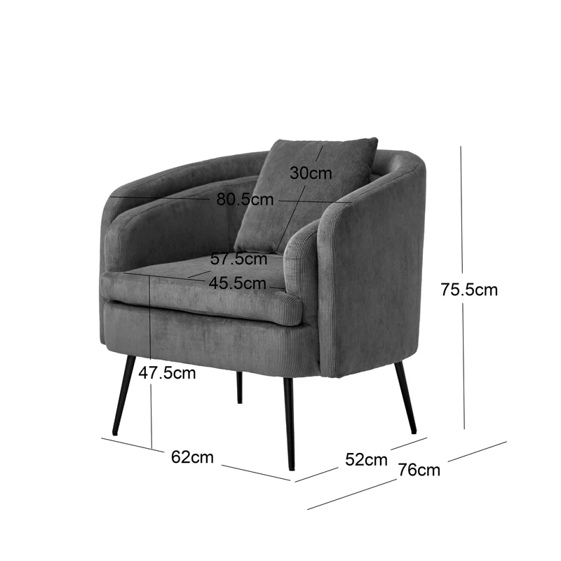 Fauteuil de salon Nordlys en métal et bouclettes blanches DUKE