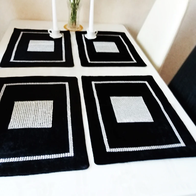 Set de Table Tissus Noir