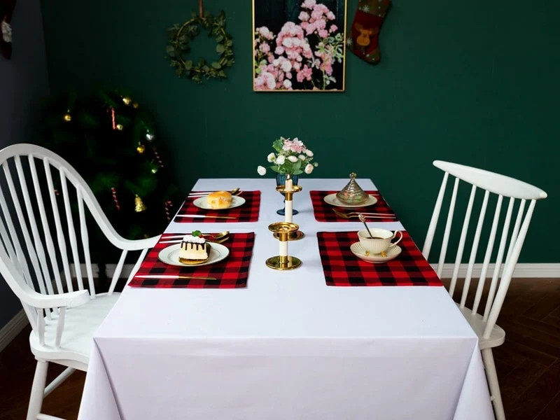 Set de Table Tissu Lavable Rouge