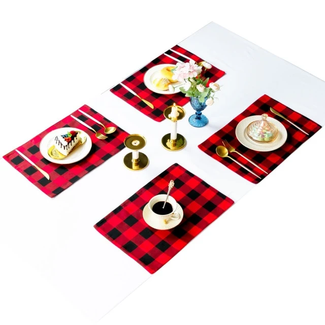 Set de Table Tissu Lavable Rouge