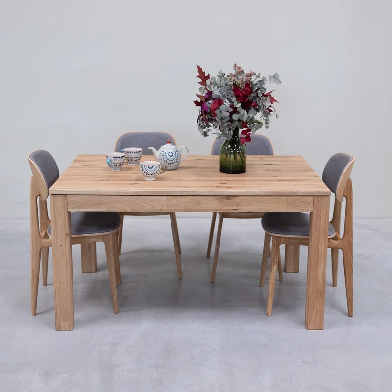 Table à manger extensible en bois massif de chêne L2 - NordicStory