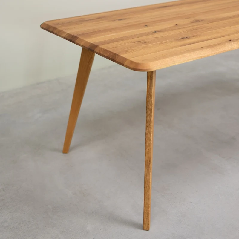 Table à manger rectangulaire en chêne massif Genève - NordicStory