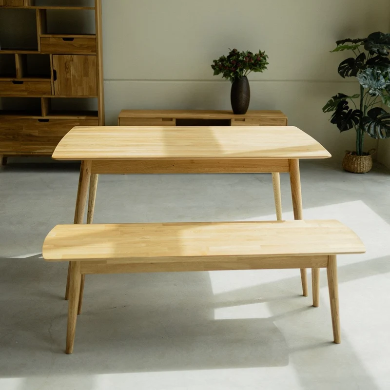 Table à manger rectangulaire en chêne massif Escandi 1 - NordicStory